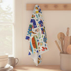Australian Icons and Landmarks Microfiber Tea Towel | Australia Day