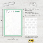 Funny Tennis Post-it Notes: Tennis Players' To-Do List 4x6"