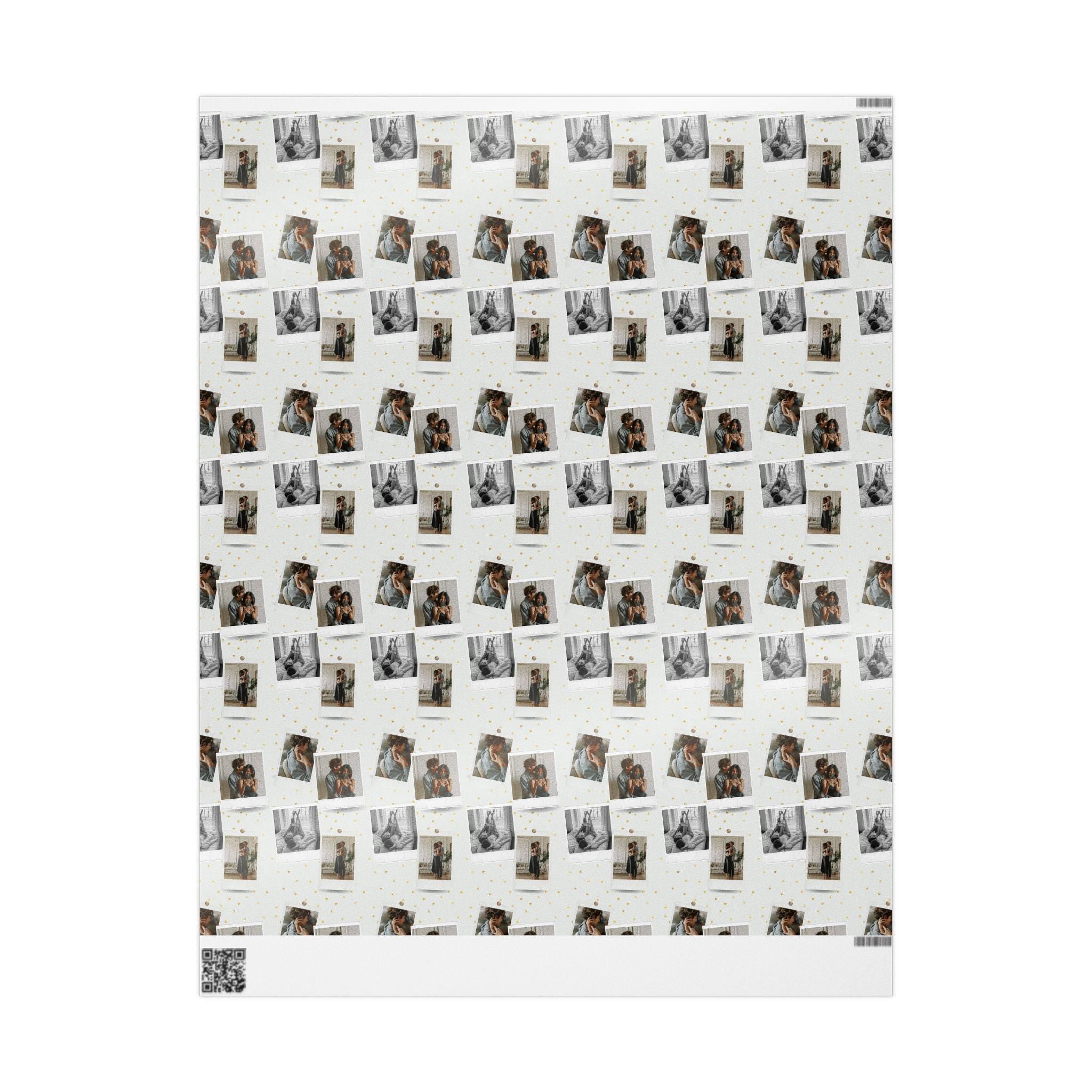 Photo Collage Polaroid Pattern Wrapping Paper | Custom Photo Gift Wrap