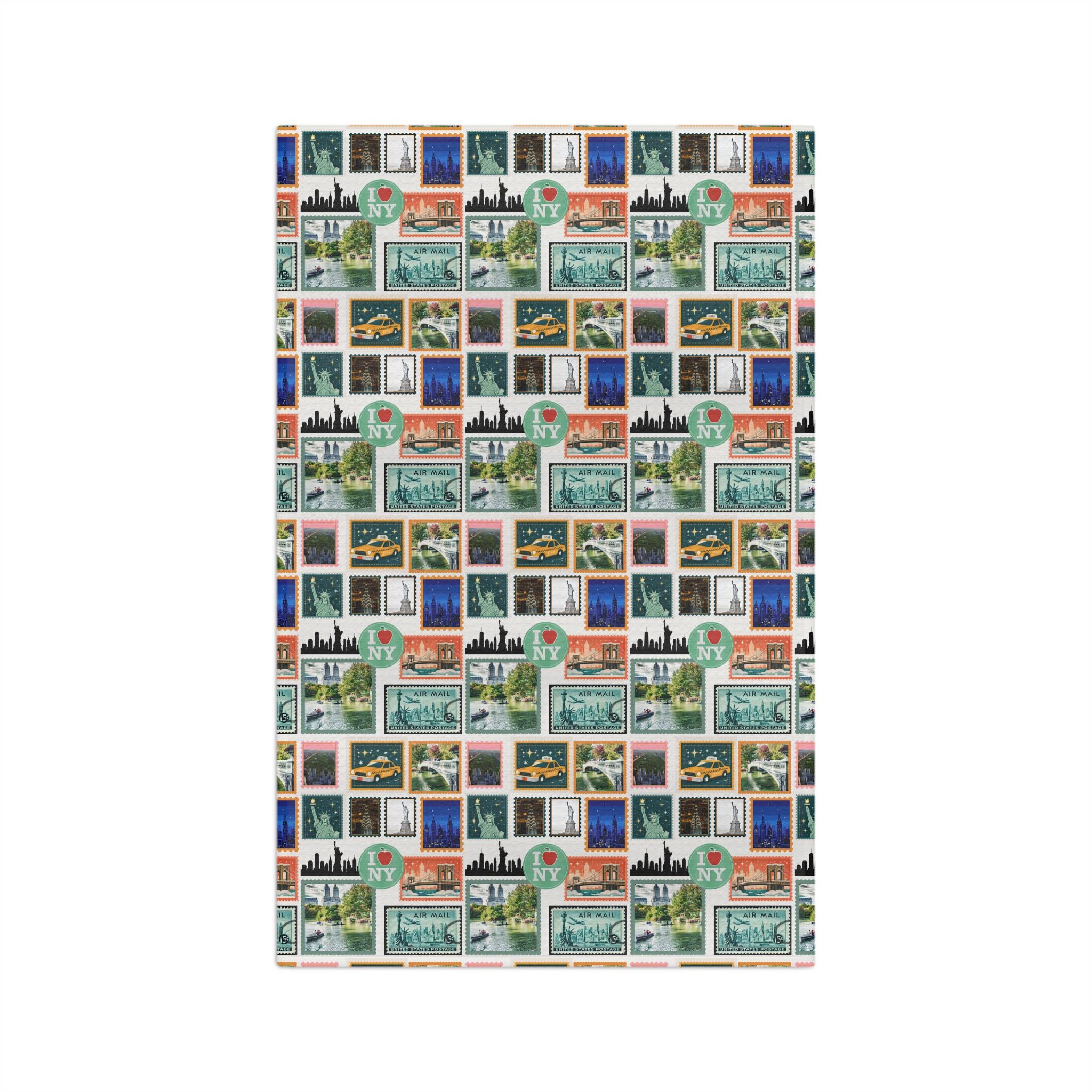 New York City Icons Microfiber Tea Towel | NYC Landmarks, Status of Liberty